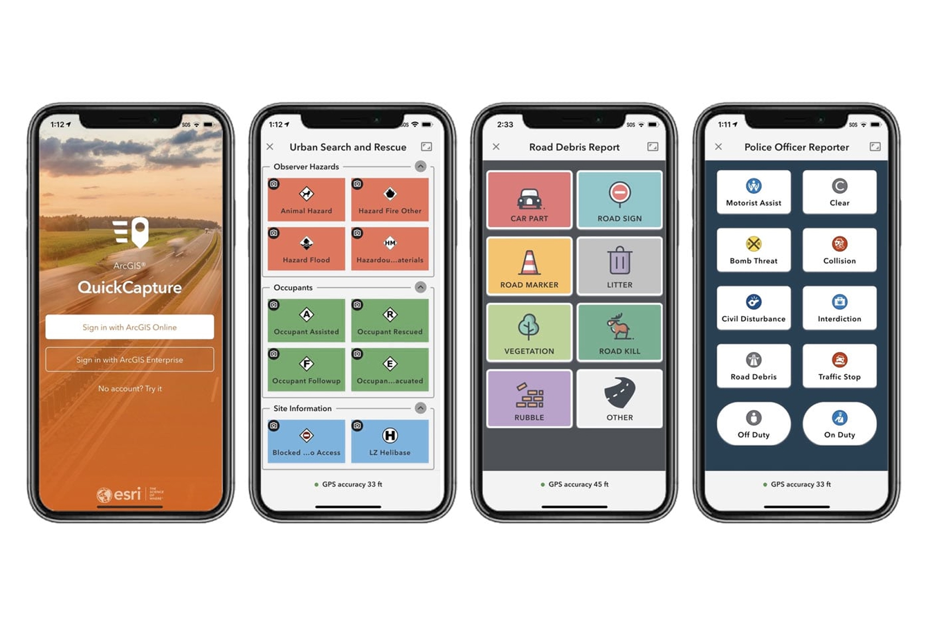 ArcGIS QuickCapture interface