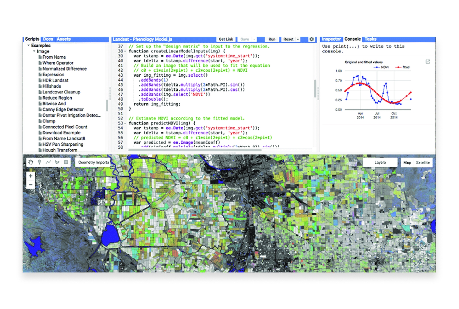 Google Earth Engine interface